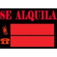 CARTEL -SE ALQUILA- 75X50