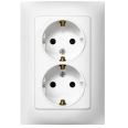 DOBLE BASE ENCHUFE TT SIMON 10 BLANCO