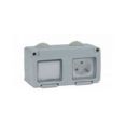 BASE ENCHUFE + CONMUTADOR SUPERFICIE ESTANCO 16A IP55
