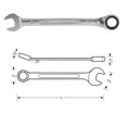 LLAVE COMBINADA CARRACA 17mm BAHCO