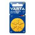 PILA PARA AUD&Iacute;FONOS VARTA HEARING AID BATTERIES 10 (Blister 6 U.)