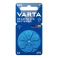 PILA PARA AUDÍFONOS VARTA HEARING AID BATTERIES 675 (Blister 6 U.)