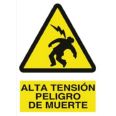 SE&Ntilde;AL ADHESIVA PELIGRO DE MUERTE 148X148 COFAN